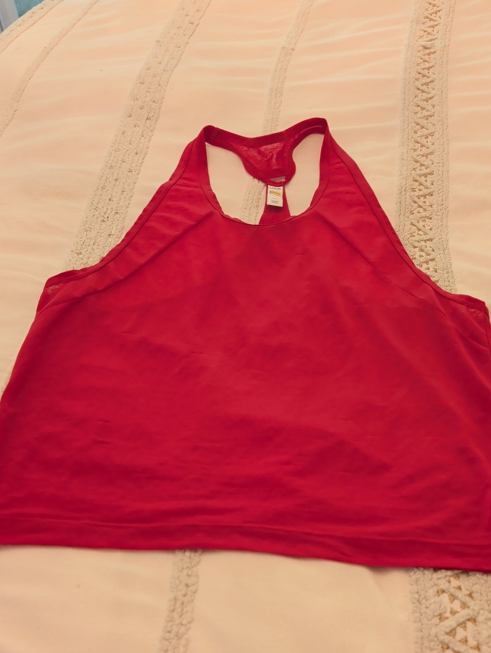 Lolë Red Slim Racerback Tank